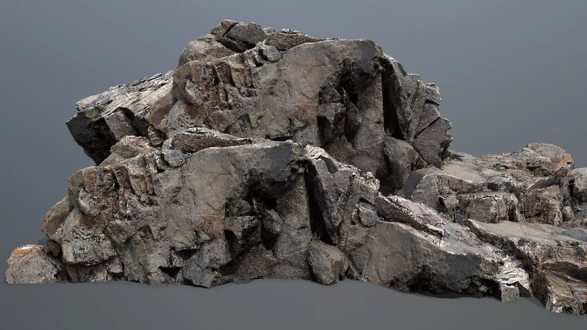 Mountain Low-poly 3D model_0