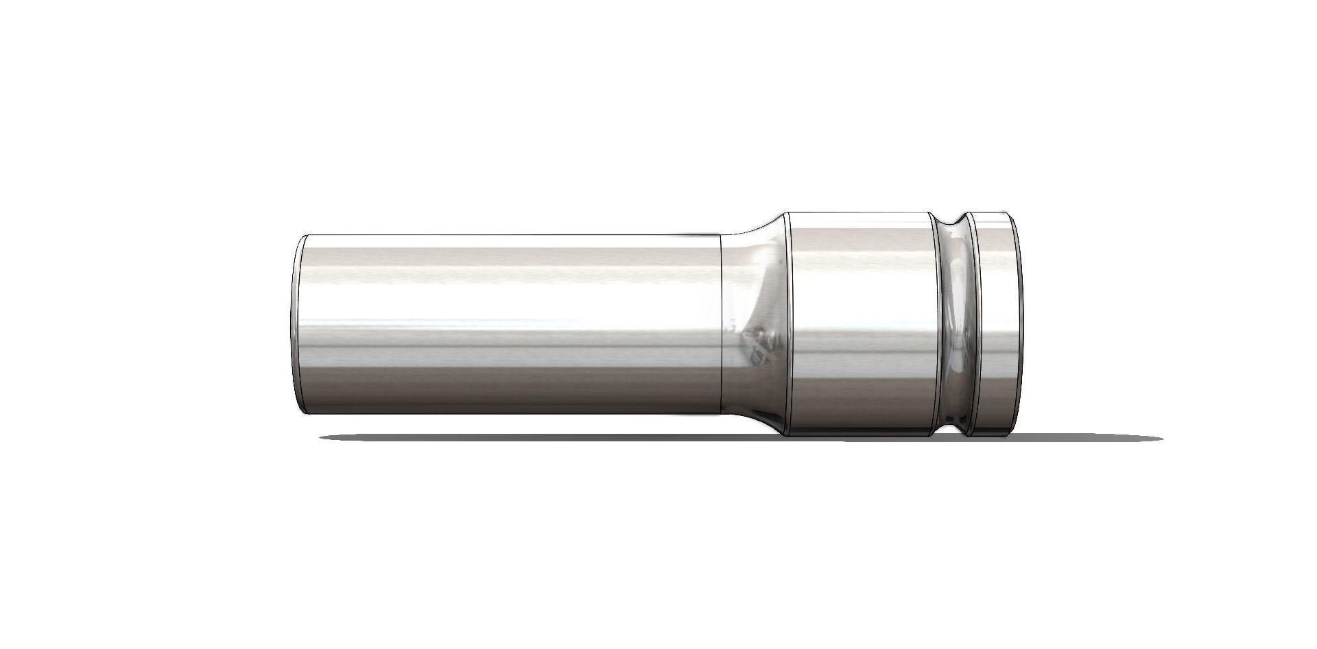 Soquete Longo 10mm x 3-8 pol Long 3D model_12