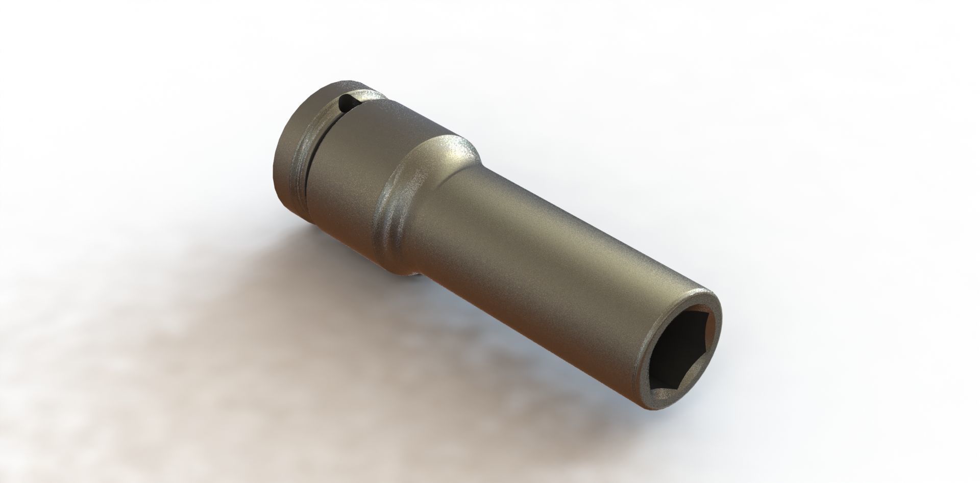 Soquete Longo 10mm x 3-8 pol Long 3D model_15