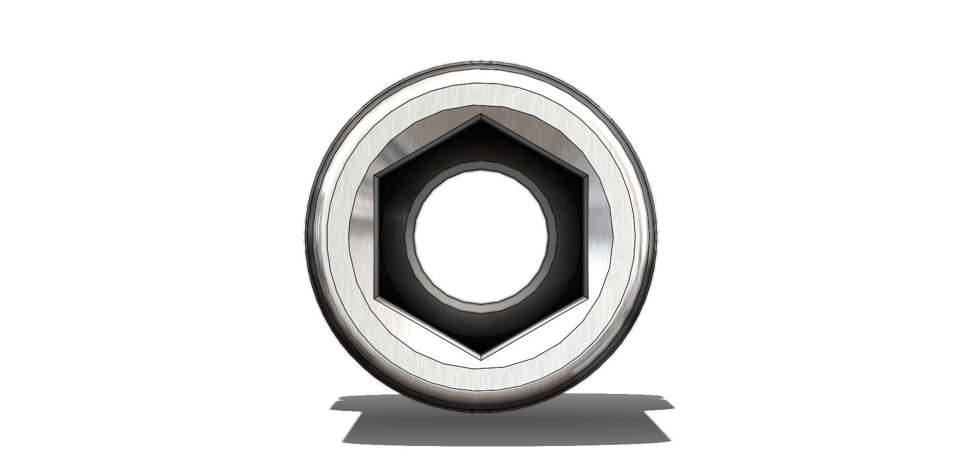 Soquete Longo 10mm x 3-8 pol Long 3D model_10