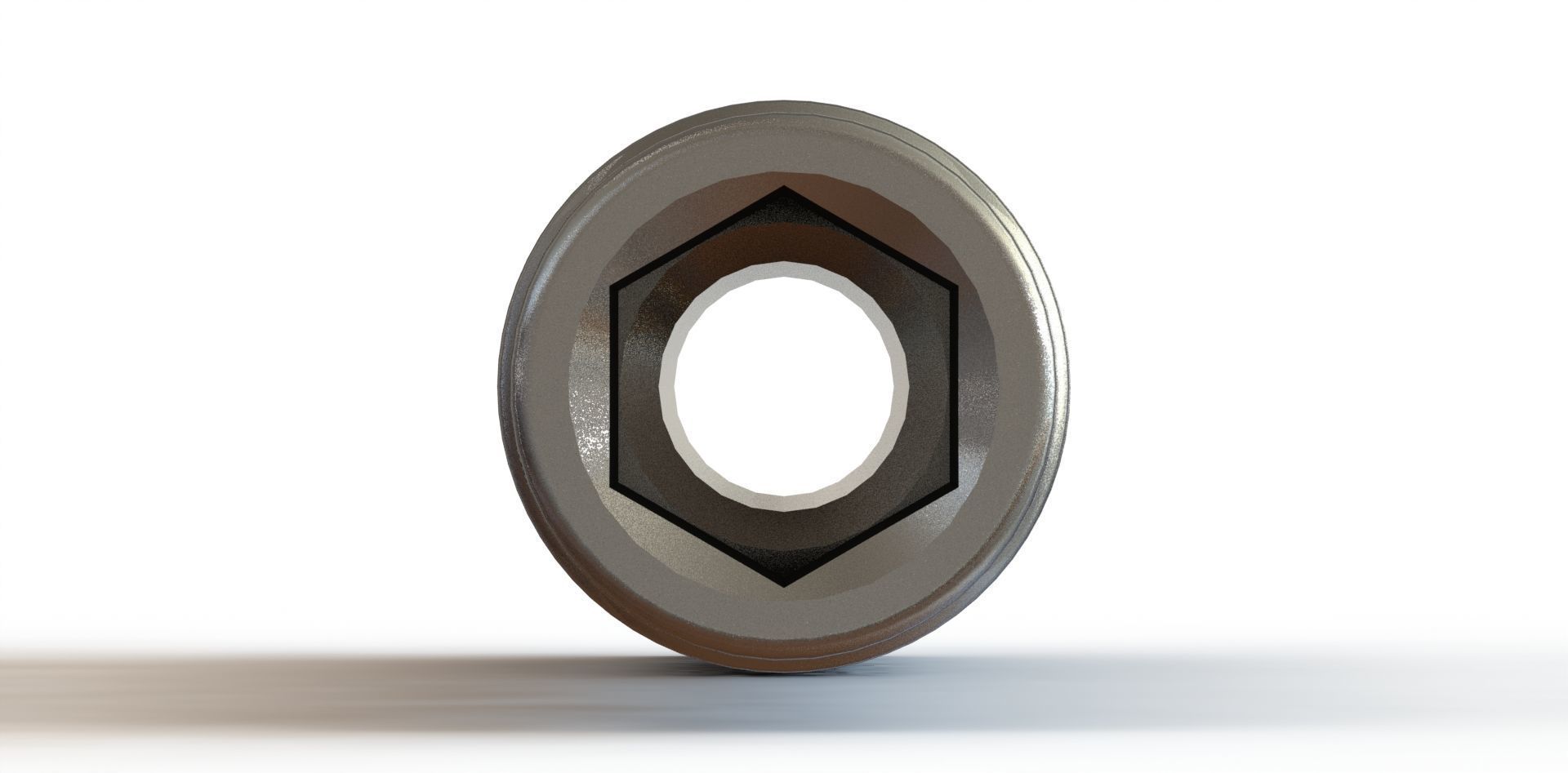 Soquete Longo 10mm x 3-8 pol Long 3D model_11