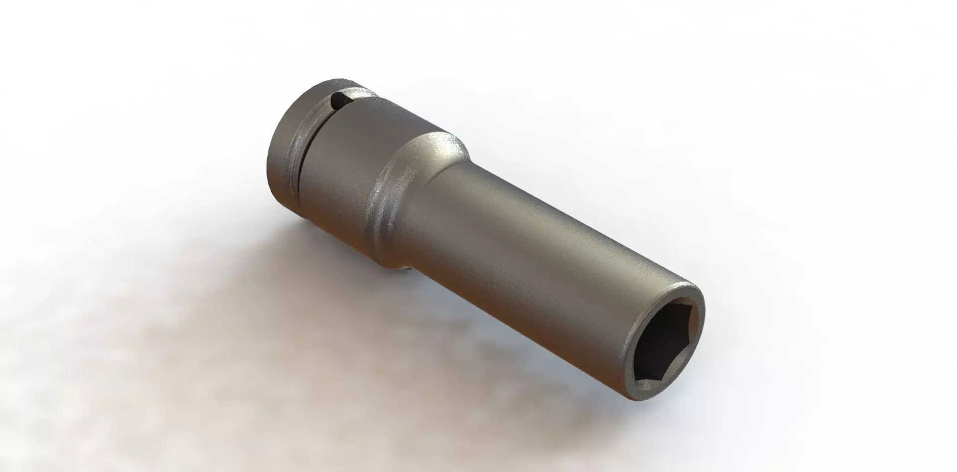 Soquete Longo 10mm x 3-8 pol Long 3D model_0