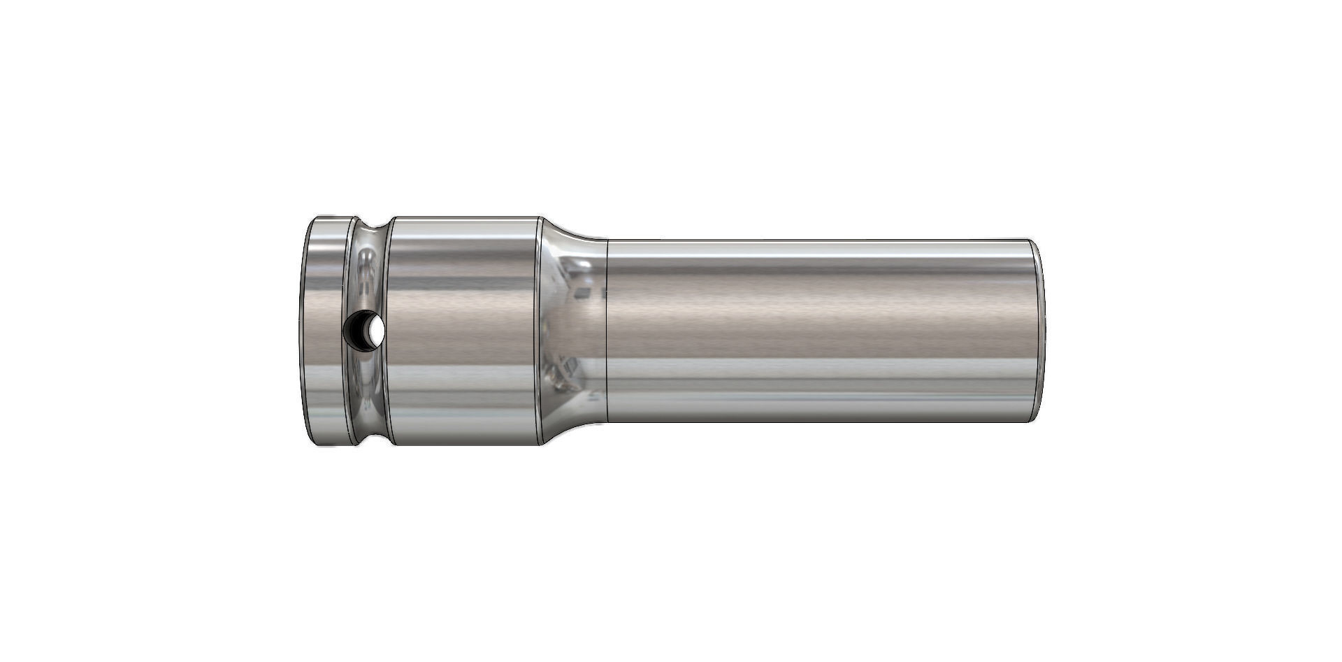 Soquete Longo 10mm x 3-8 pol Long 3D model_4