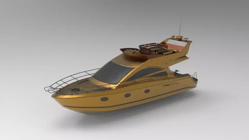yacht 3D model_0