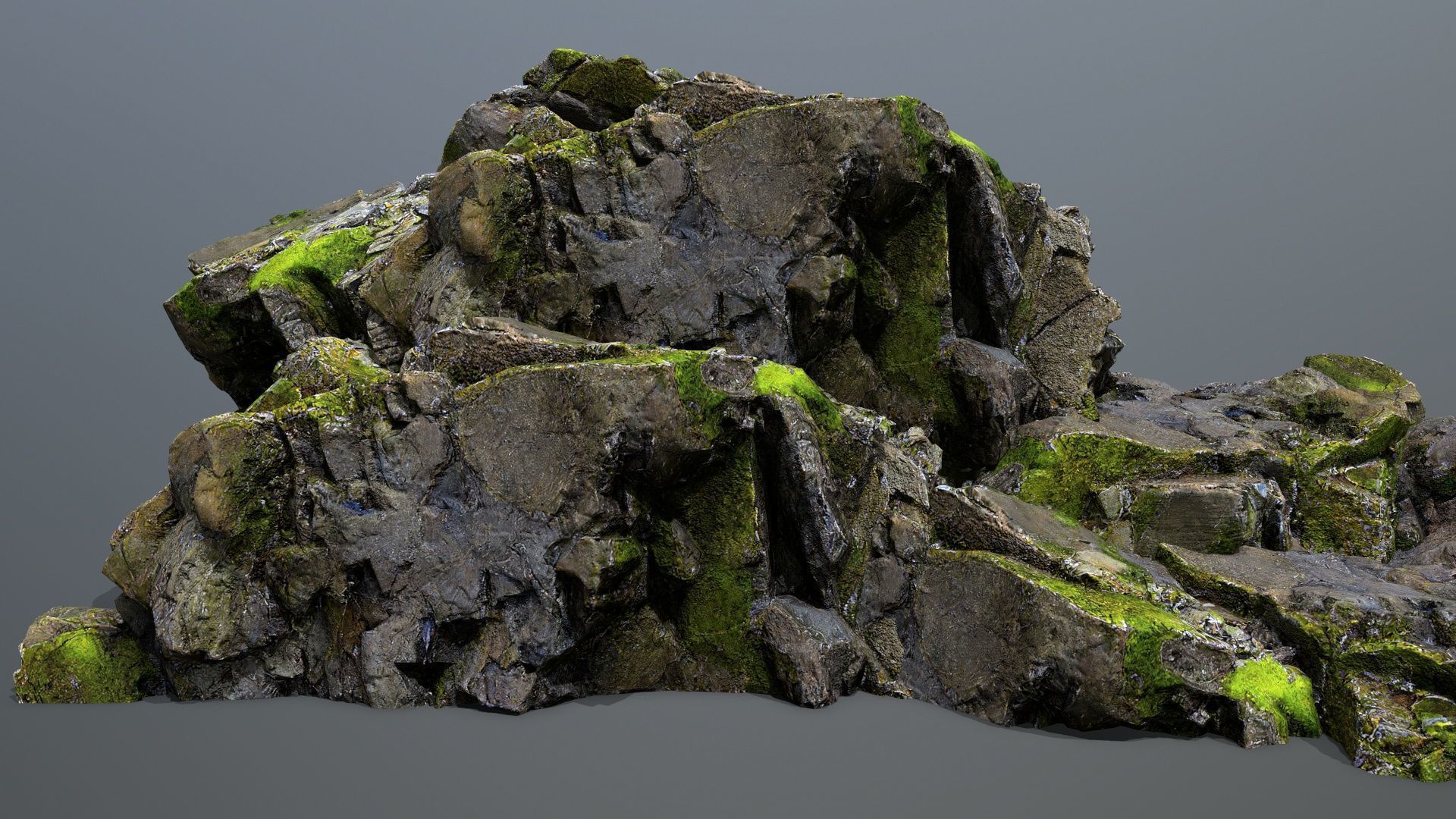 Mountain Low-poly 3D model_2