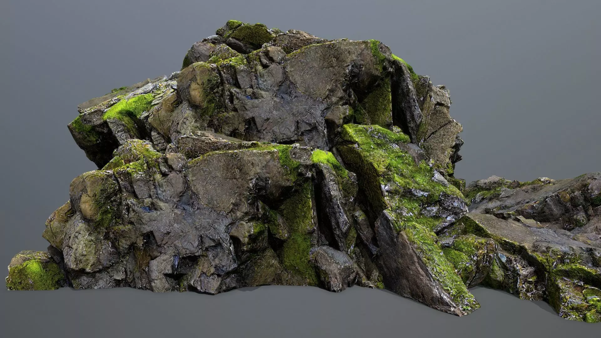 Mountain Low-poly 3D model_0