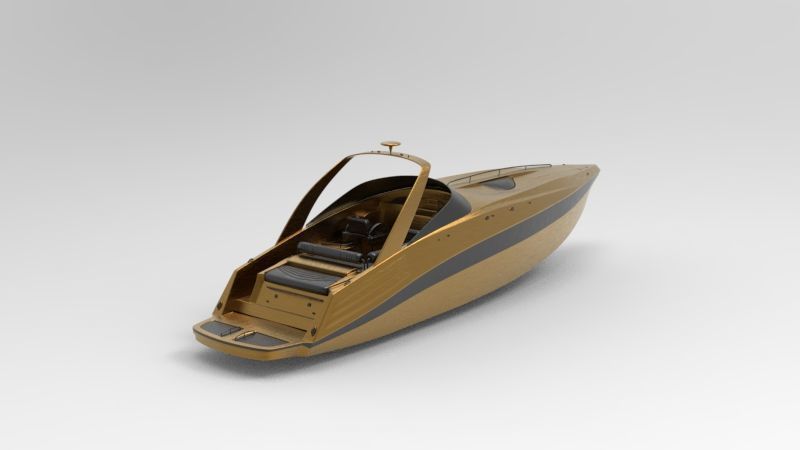 yacht 3D model_1
