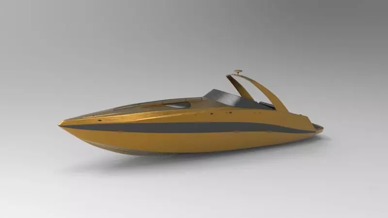 yacht 3D model_0