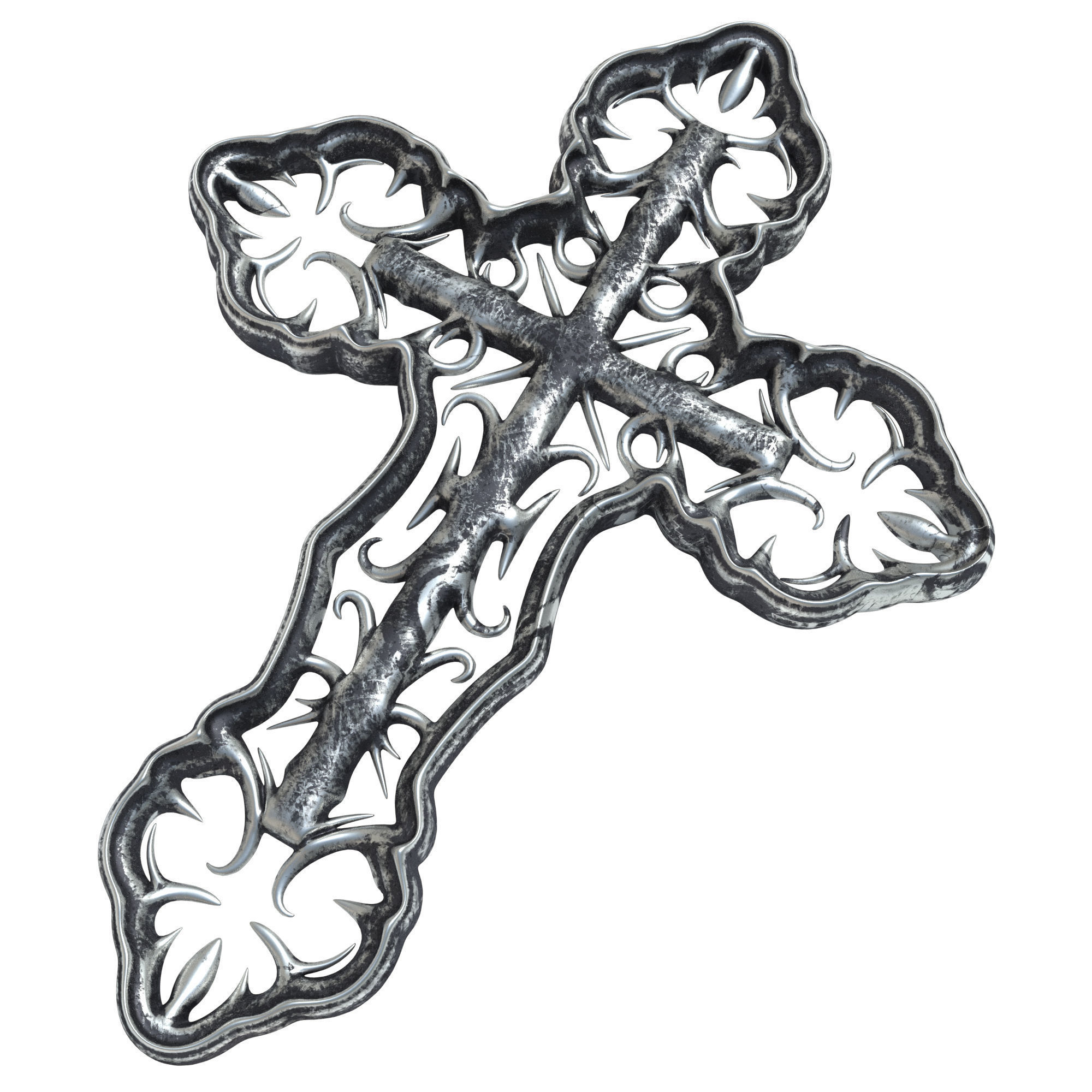 5 Christian cross V 03 3D model_4