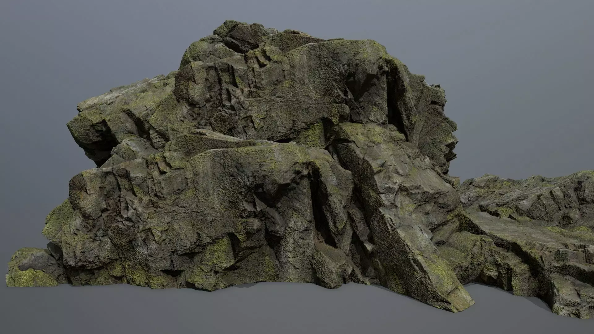 Mountain Low-poly 3D model_0