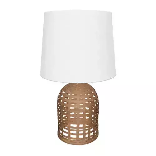 Realistic Table Bamboo Lamp 3D Model