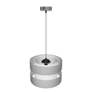 Modern Grey Hanging Fabric Lamp 3D Model Low-poly 3D model_0