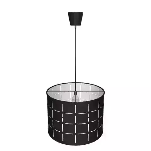 Modern Black Fabric Lamp 3D Model E27 Lighting