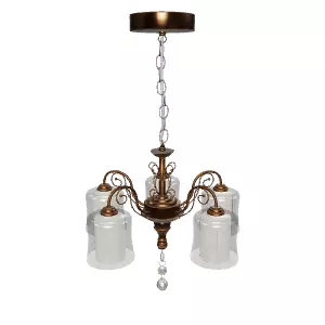 Hanging Villa-Style Lamp 3D Model for Interiors Low-poly 3D model_0