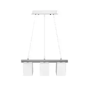 Hanging Metal and Glass Cube Lamp 3D Model