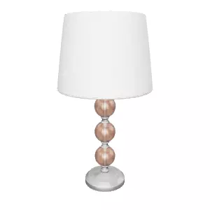 Elegant Table Lamp 3D Model with Smoke Glass Details Low-poly 3D model_0