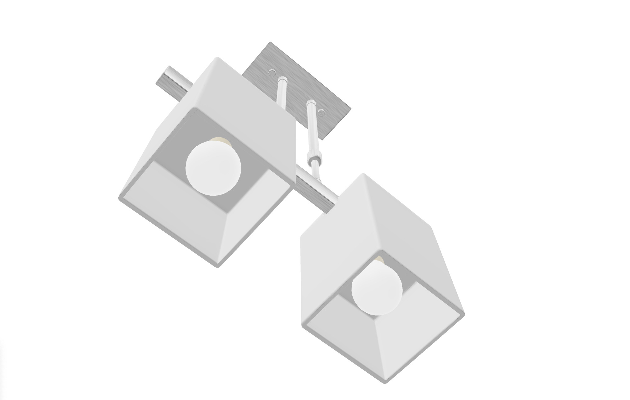 Elegant Double Pendant Lamp 3D Model Low-poly 3D model_2