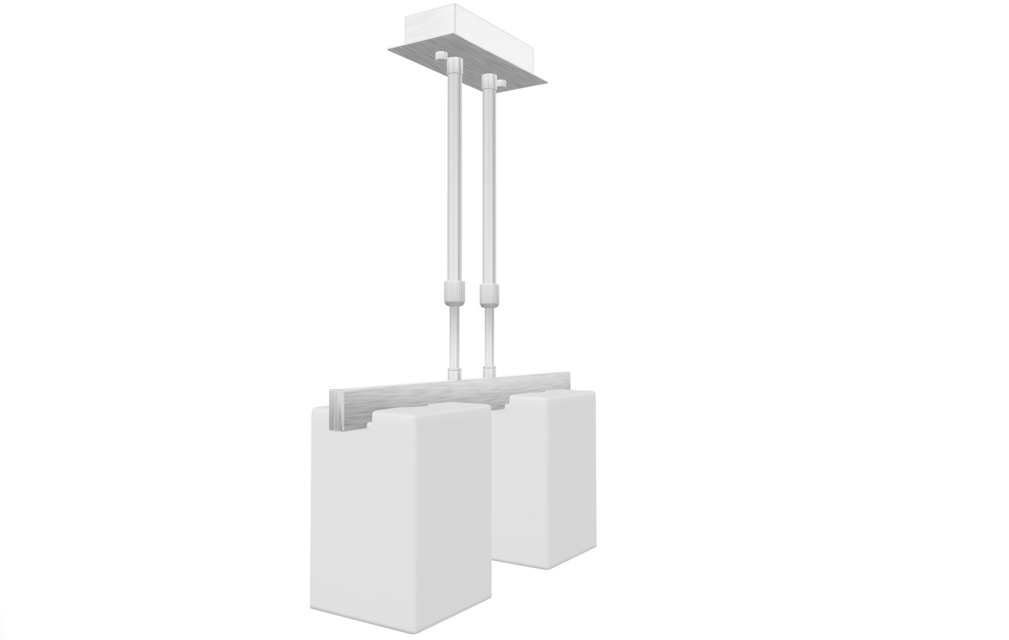 Elegant Double Pendant Lamp 3D Model Low-poly 3D model_7