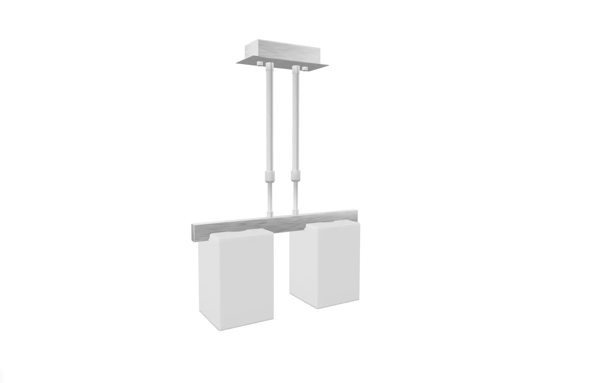 Elegant Double Pendant Lamp 3D Model Low-poly 3D model_0