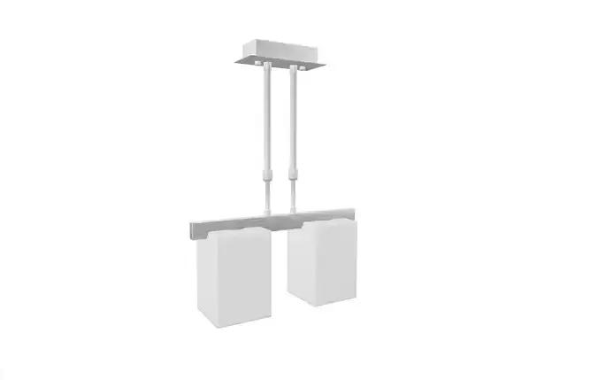 Elegant Double Pendant Lamp 3D Model