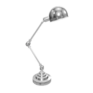 Chrome Metal Desk Lamp 3D Model for Interior Design Low-poly 3D model_0