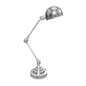 Chrome Metal Desk Lamp 3D Model for Interior Design