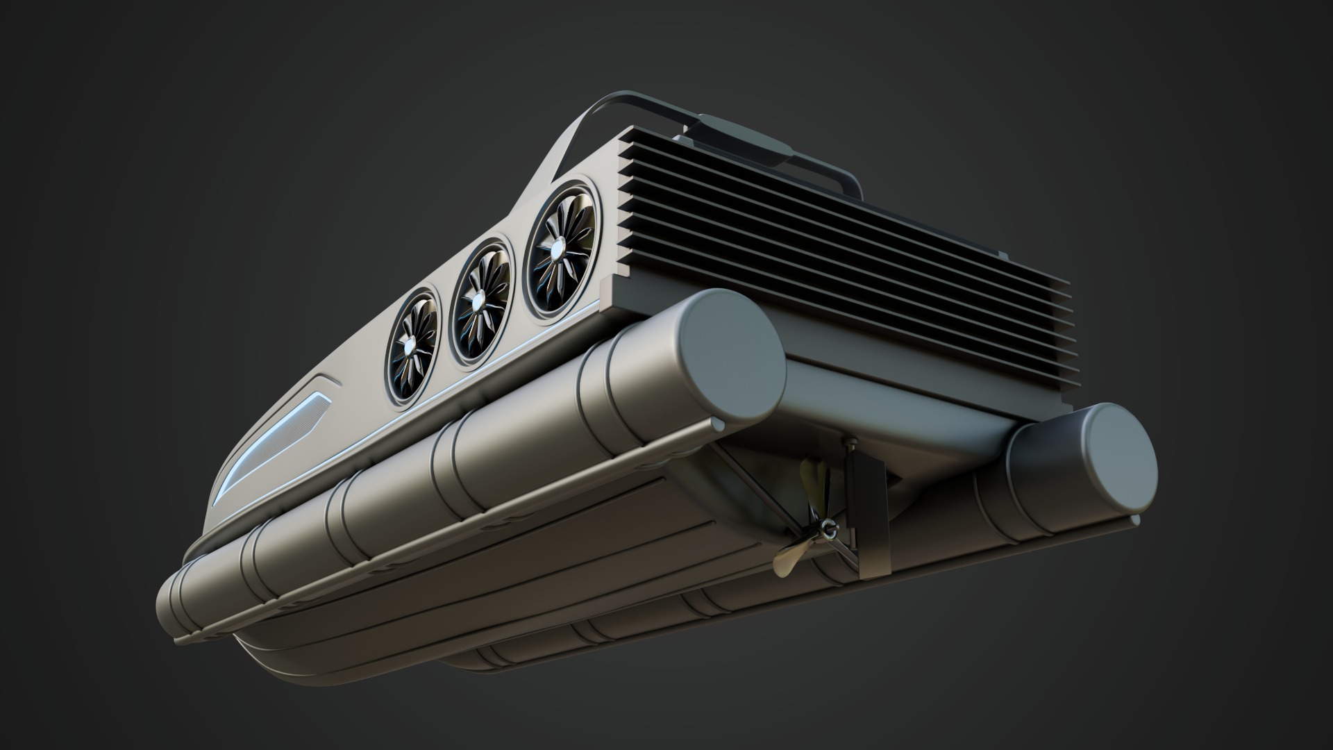 High-speed Performance Pontoon Boat 3D model_5