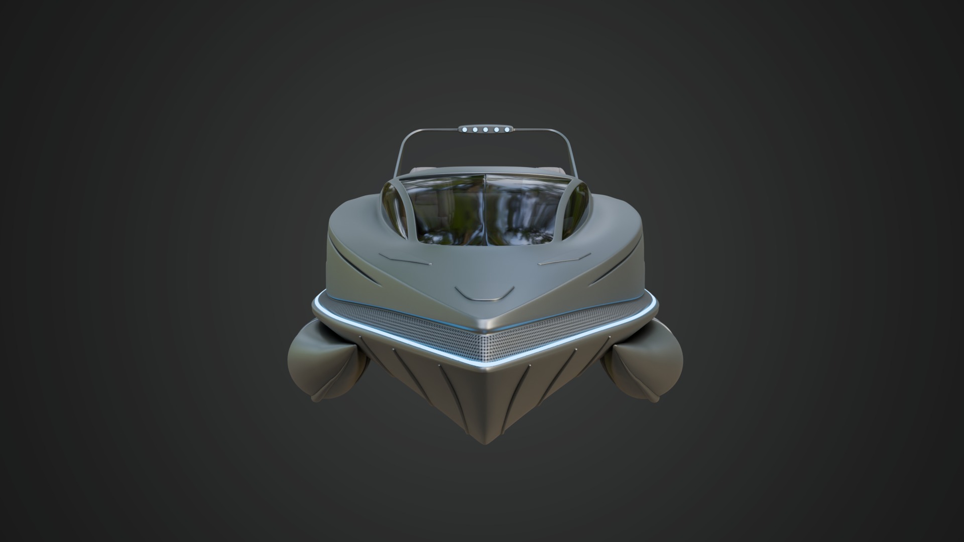 High-speed Performance Pontoon Boat 3D model_8
