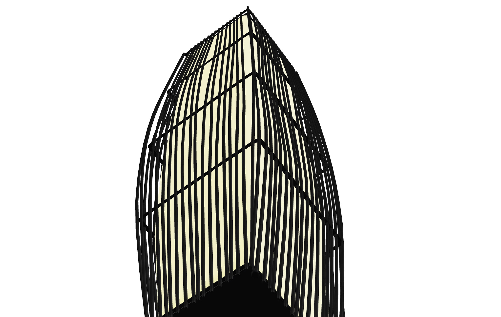 3D Bamboo Floor Lamp with E14 Sockets Light Low-poly 3D model_32