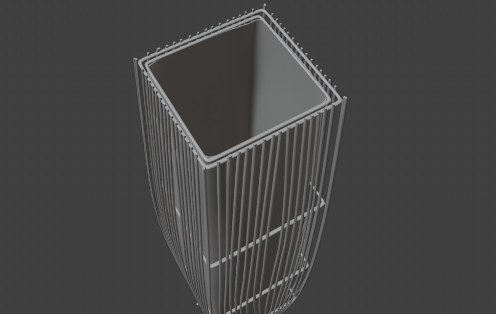 3D Bamboo Floor Lamp with E14 Sockets Light Low-poly 3D model_36