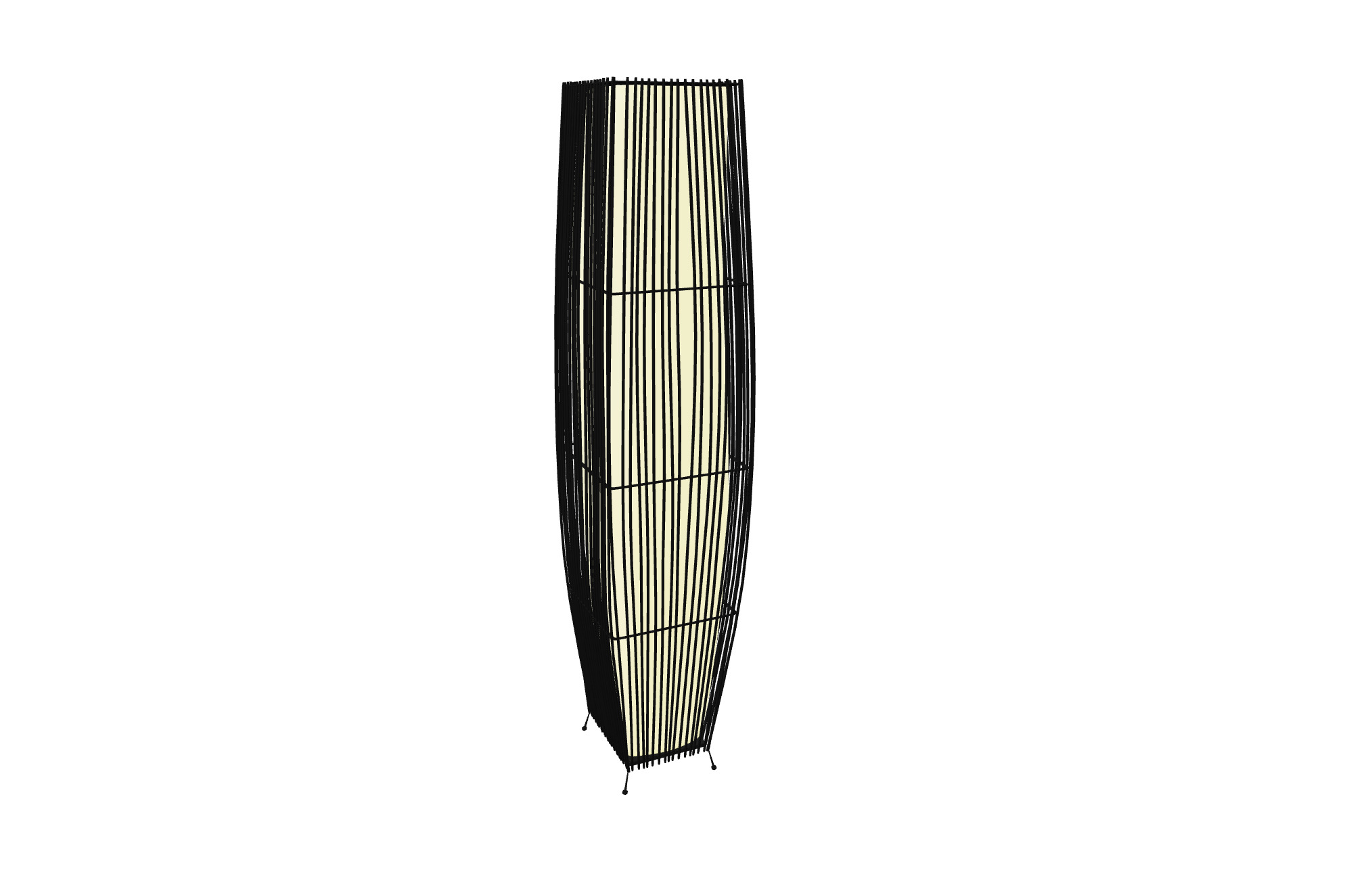 3D Bamboo Floor Lamp with E14 Sockets Light Low-poly 3D model_28