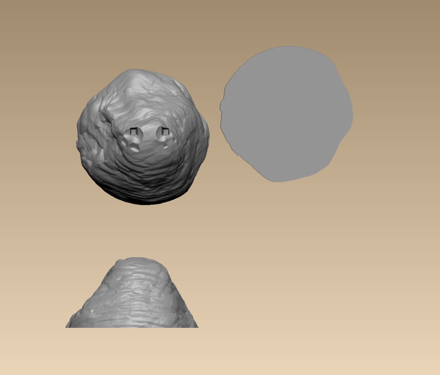 Owl miniature 3D print model_4