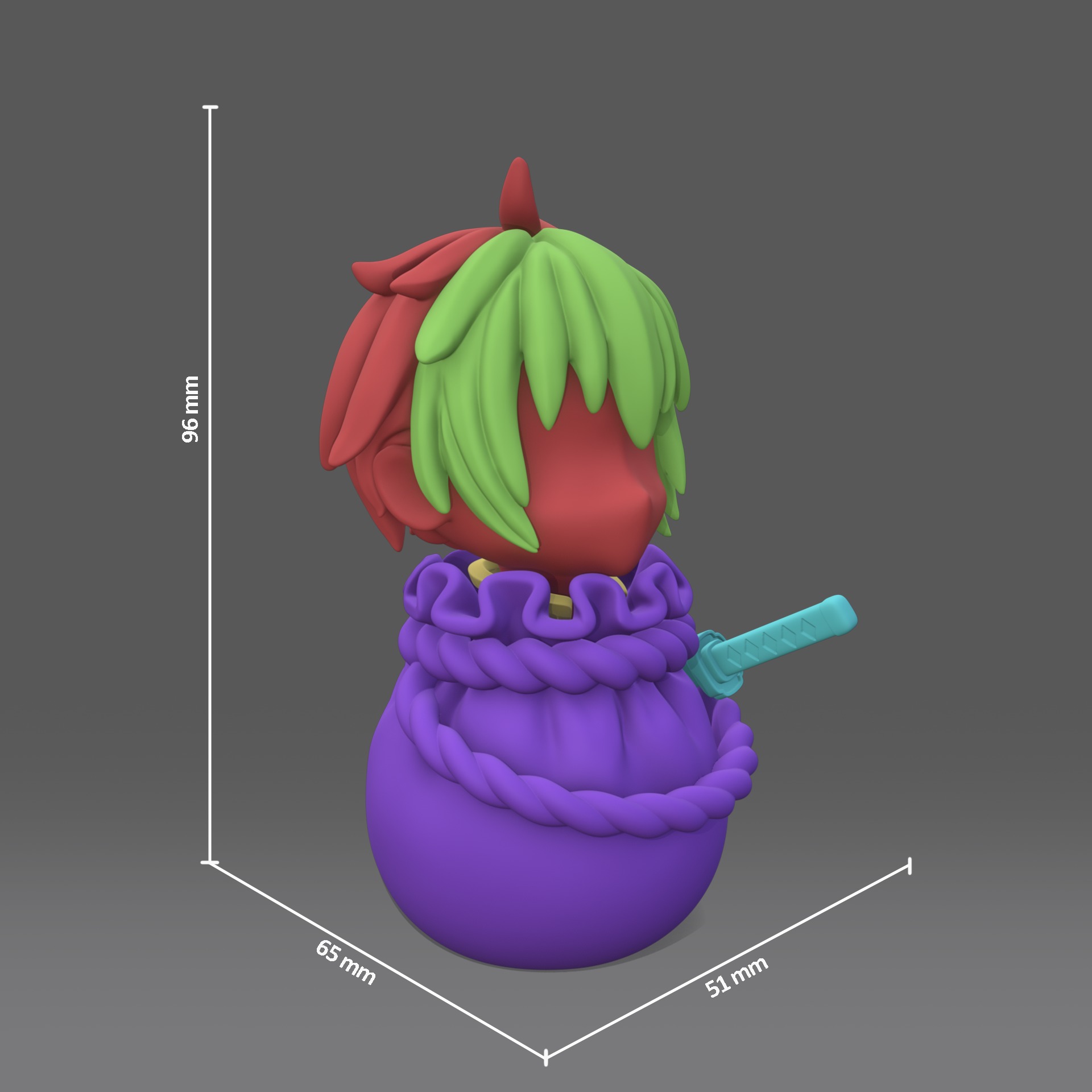 Kazuma in the bag 3D print model_4