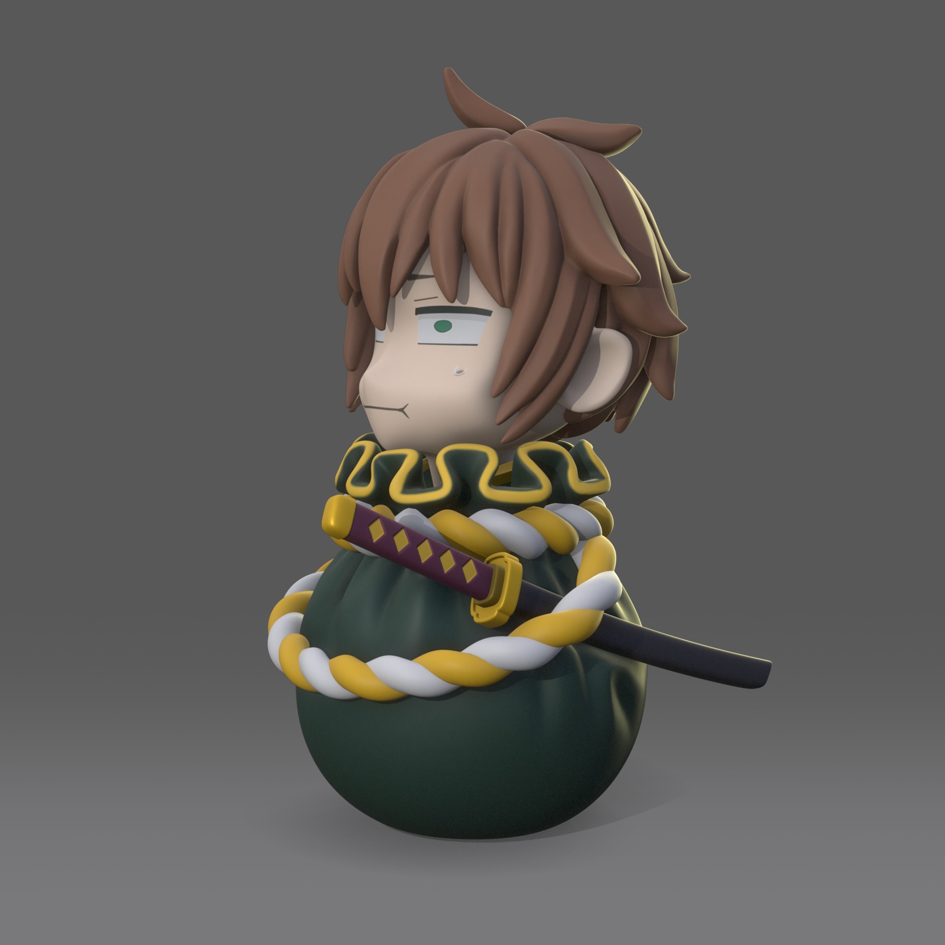 Kazuma in the bag 3D print model_2