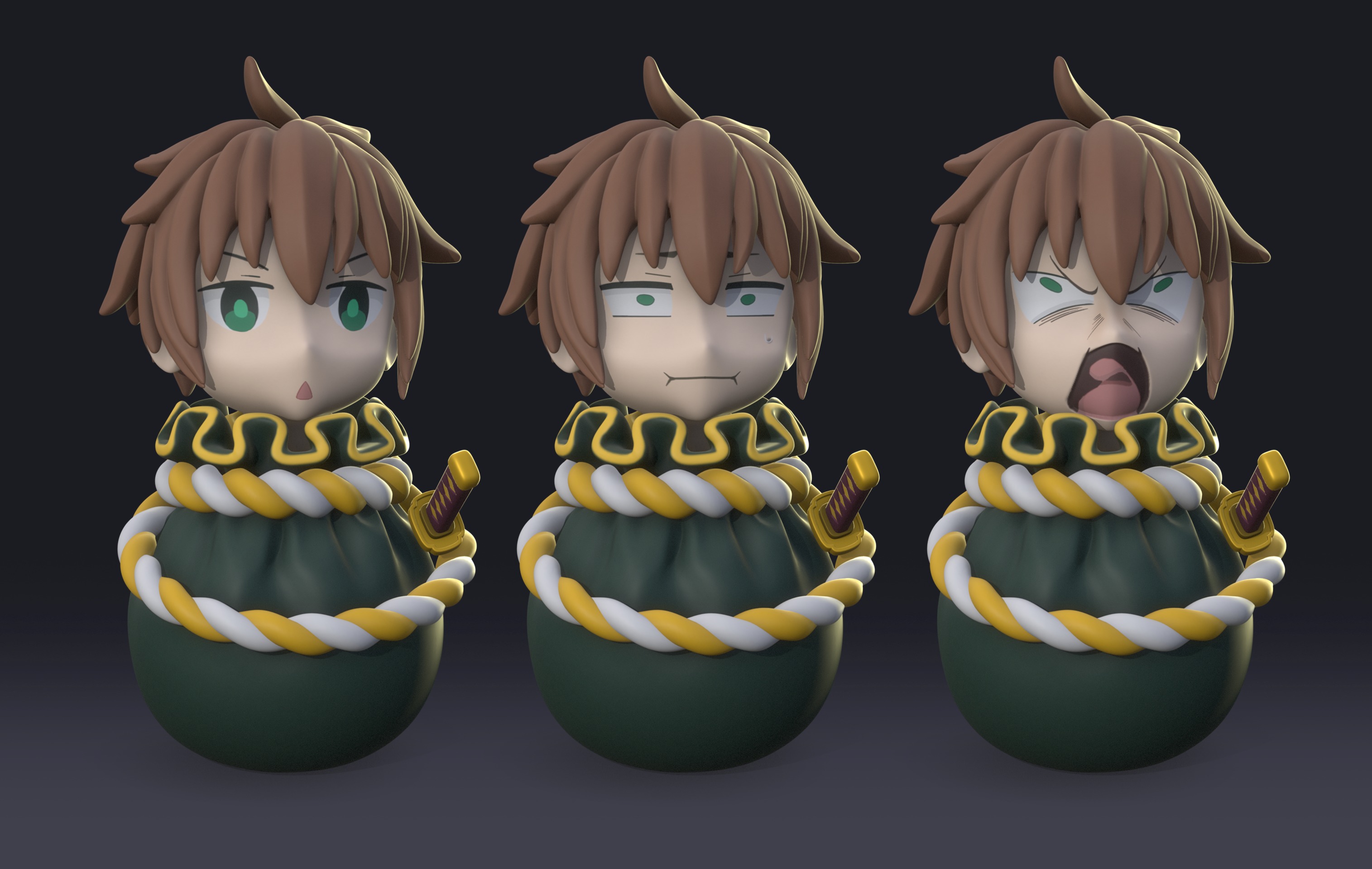 Kazuma in the bag 3D print model_1