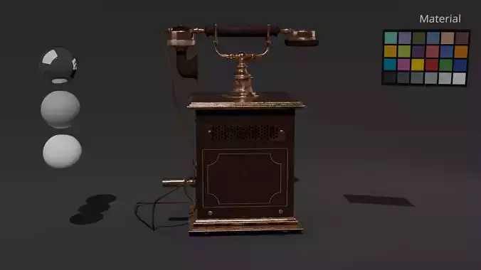 Vintage Rotary Dial Telephone - Antique 3D Model