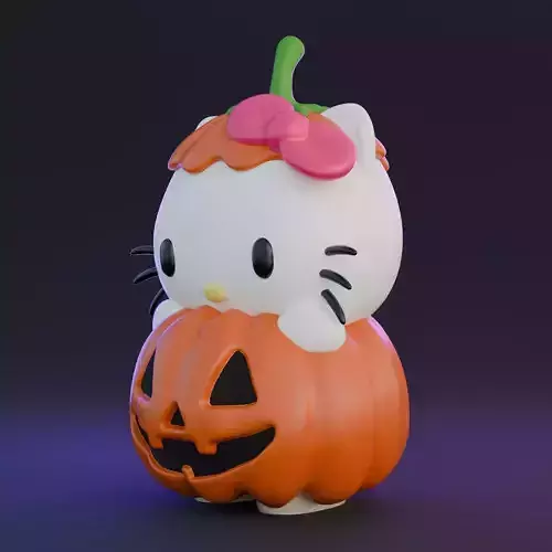 HELLO KITTY pumpkin halloween