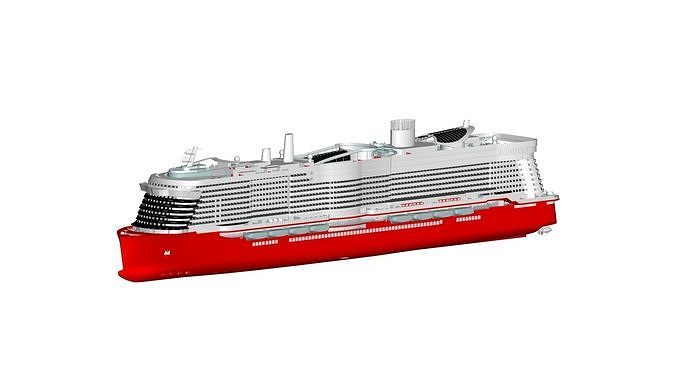 cruise ship 3D model