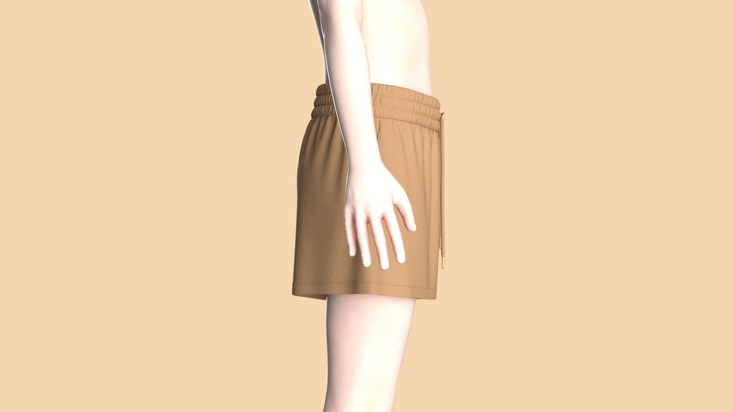 Girls Shorts 3D model_7