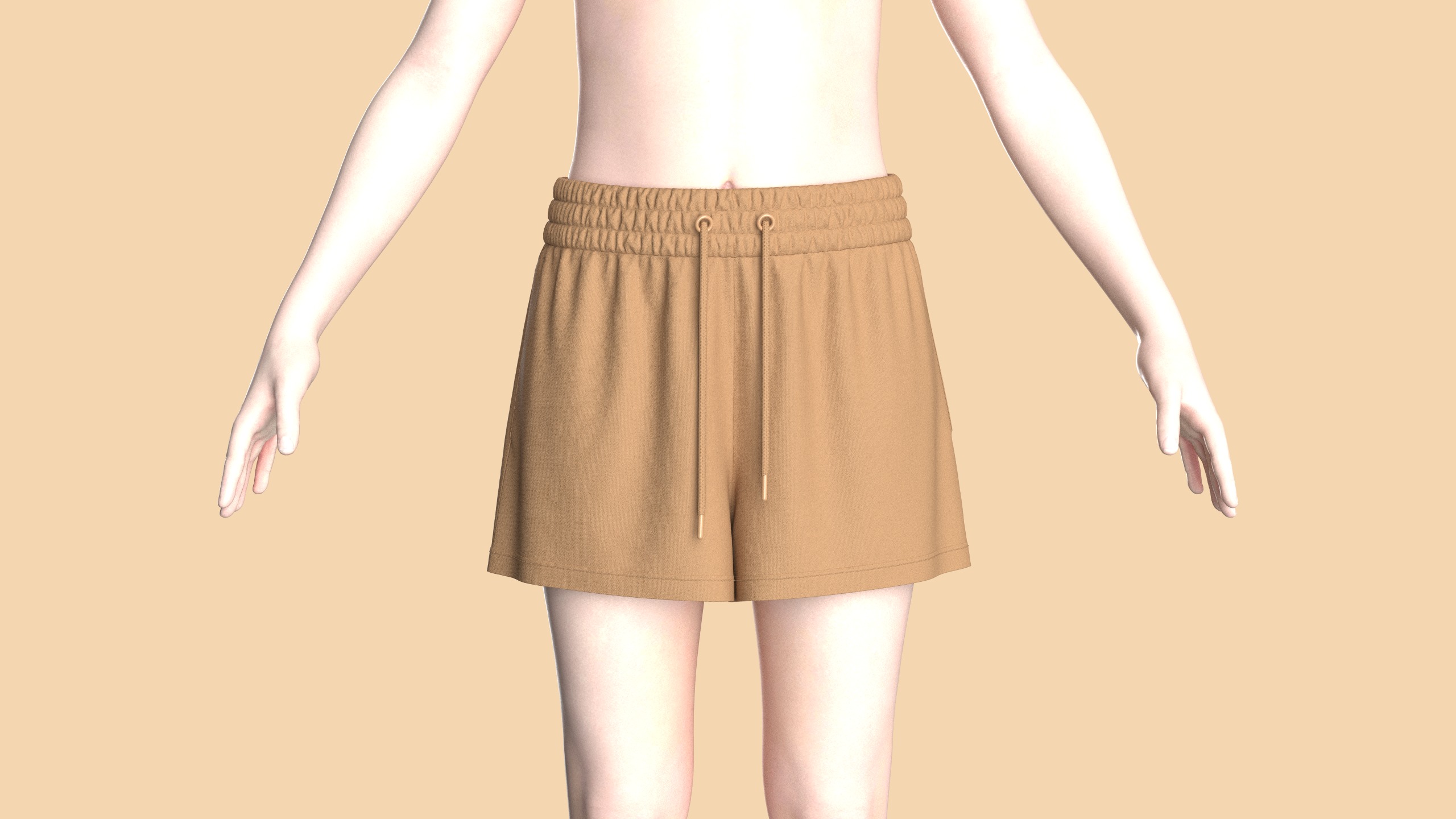 Girls Shorts 3D model_6