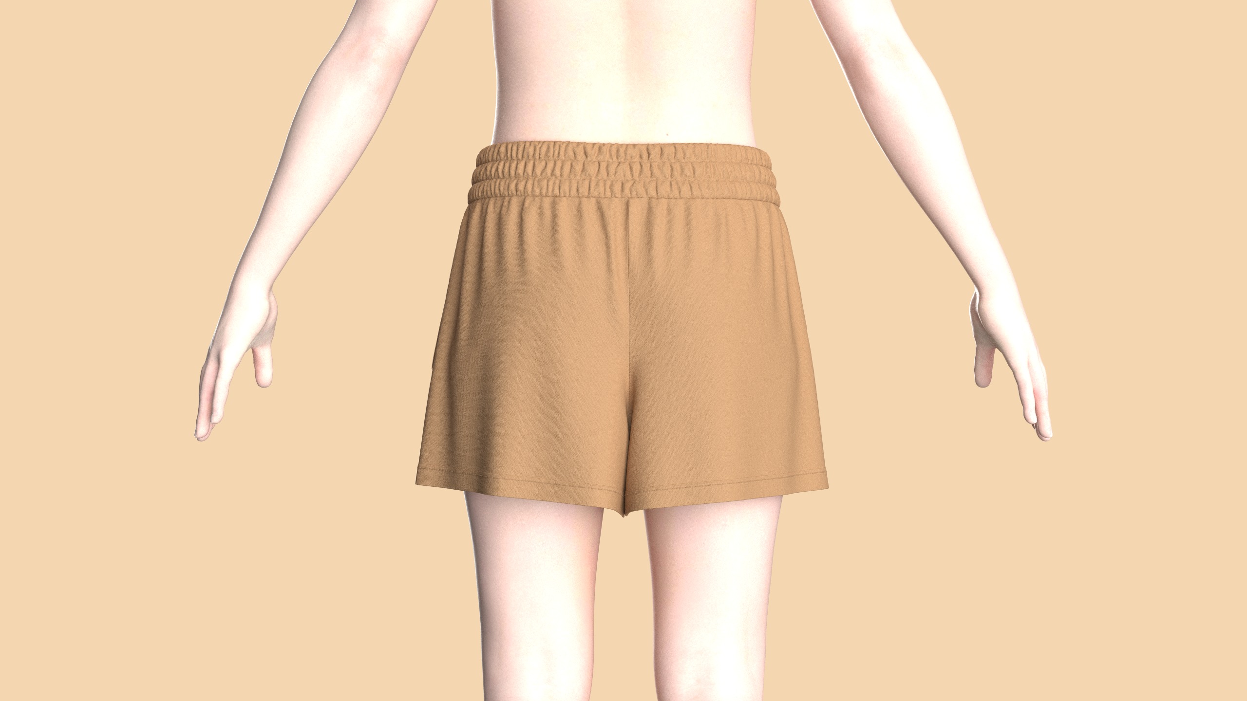 Girls Shorts 3D model_8