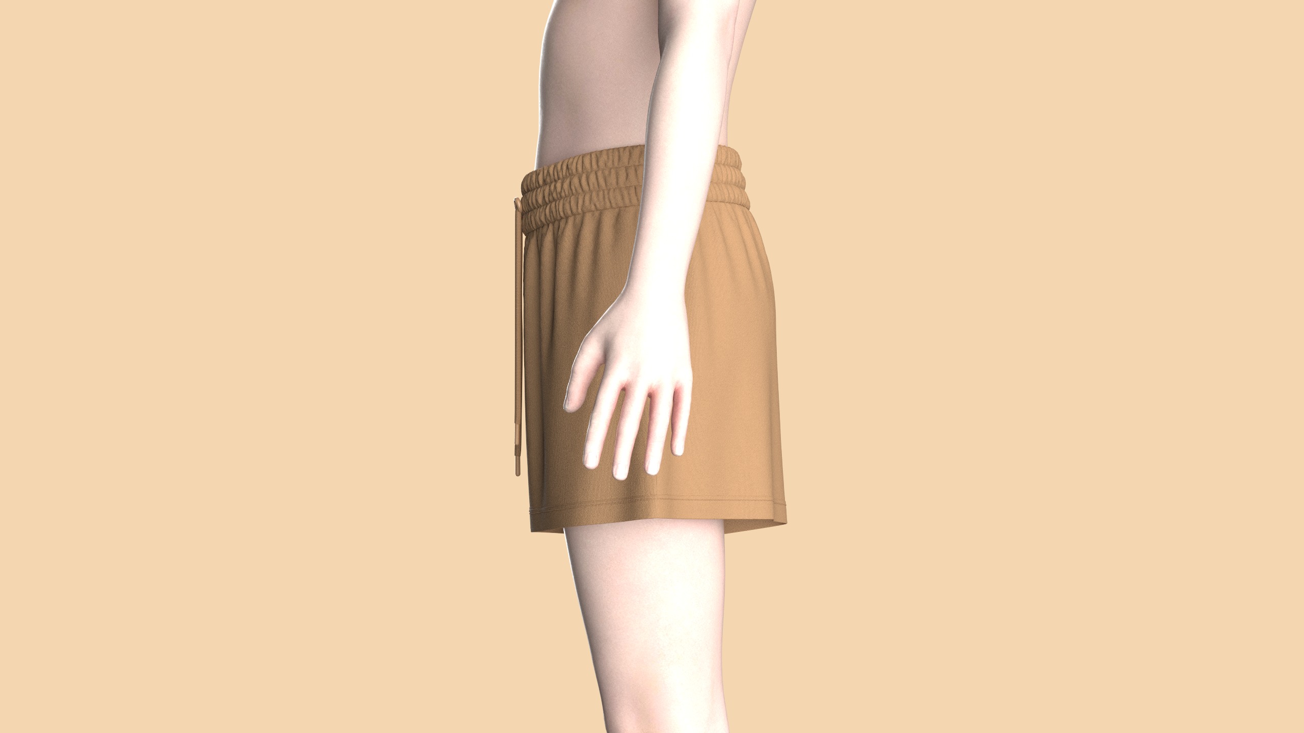 Girls Shorts 3D model_9