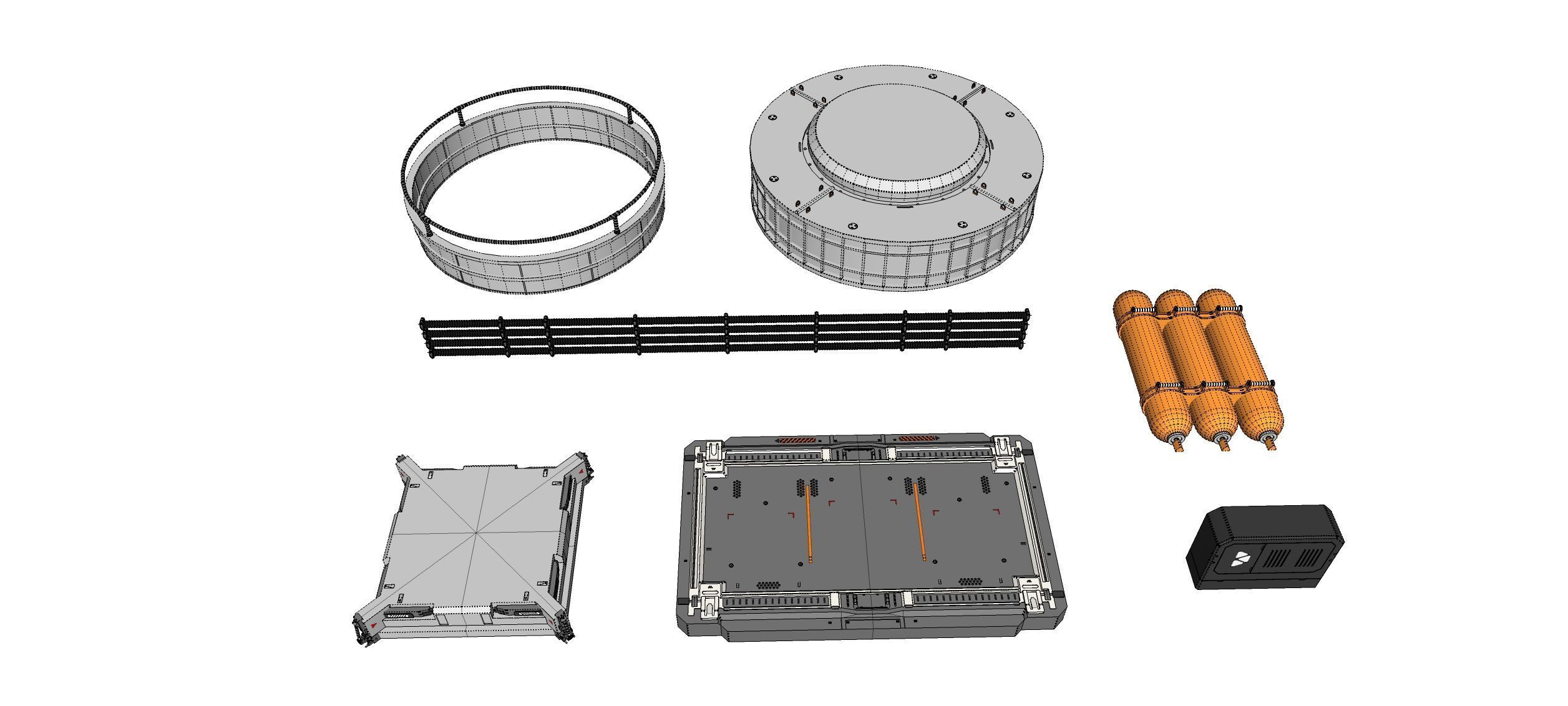 sci-fi Architecture kitbash 51 3D model_20