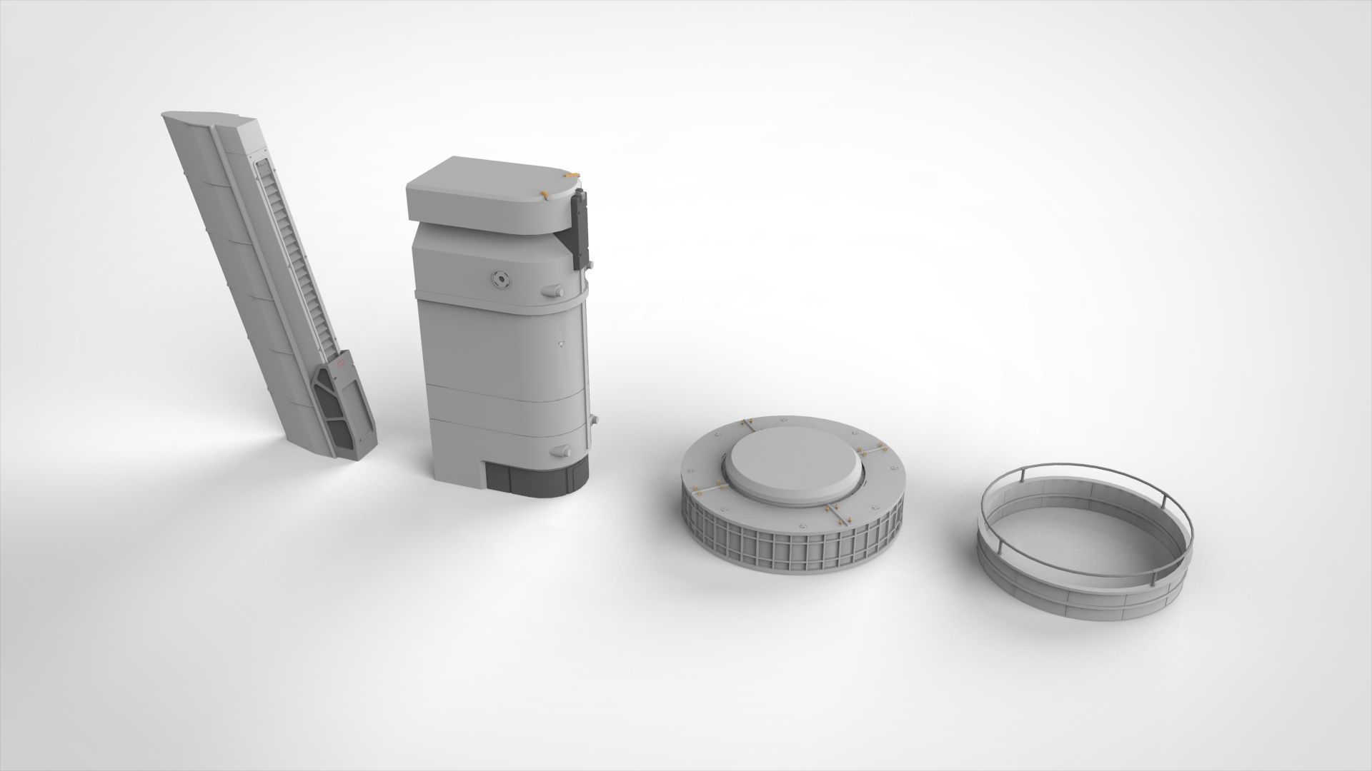 sci-fi Architecture kitbash 51 3D model_13