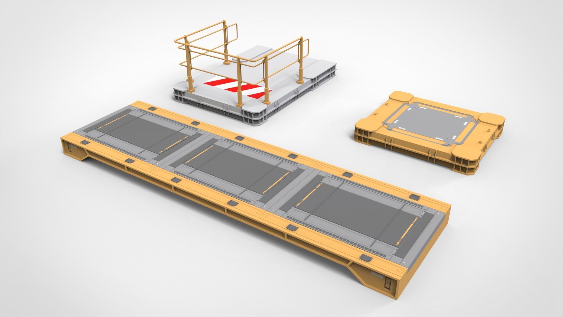 sci-fi Architecture kitbash 51 3D model_8