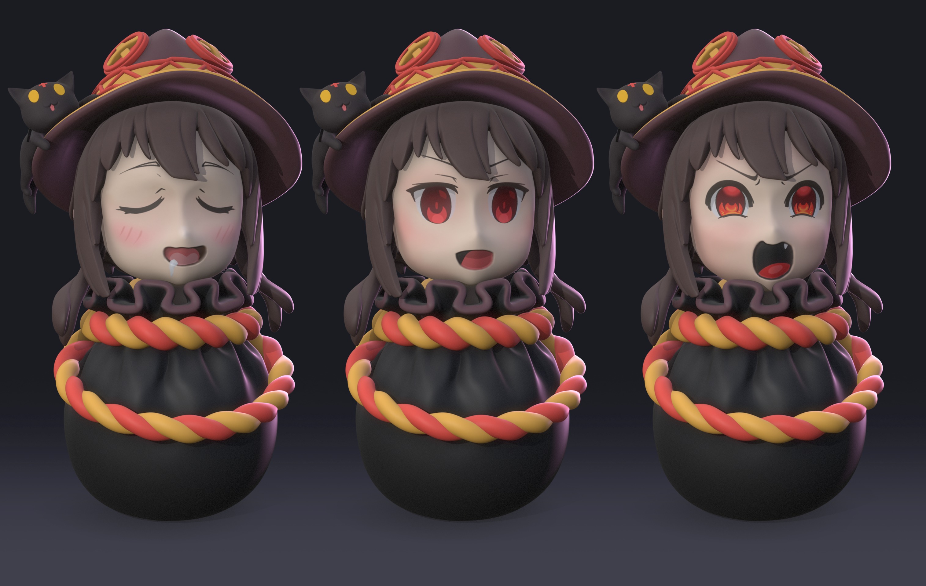 Megumin in the bag 3D print model_1