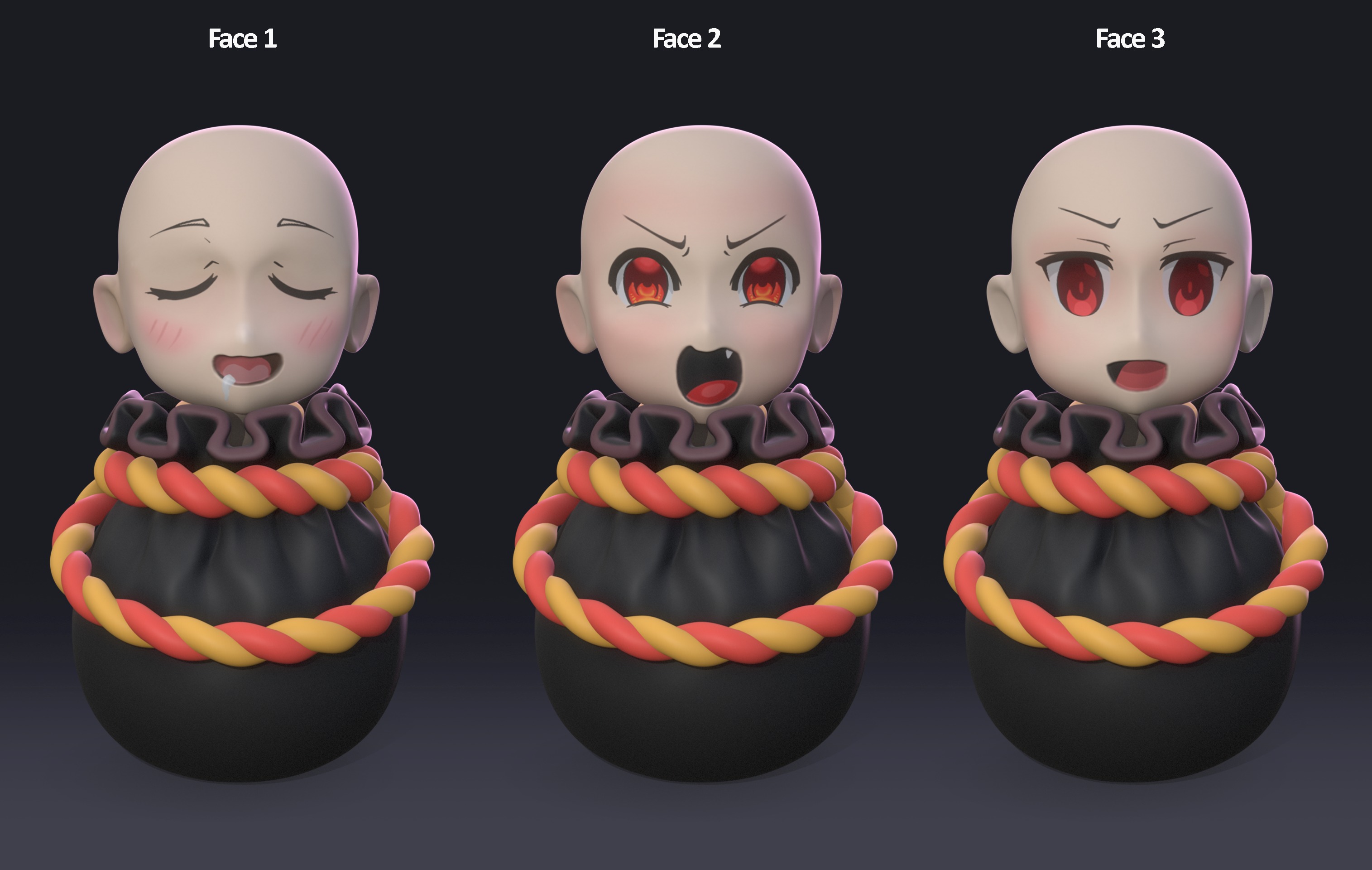 Megumin in the bag 3D print model_7