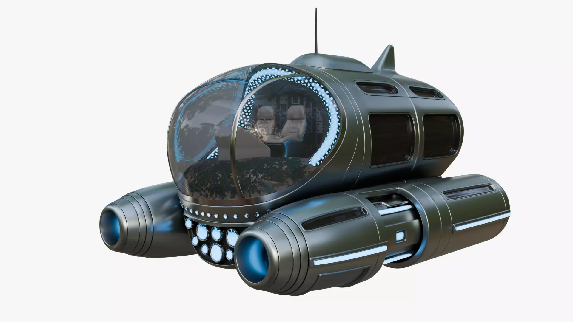 Tourist Submersible with Bubble-Shaped Cockpit 3D model_0