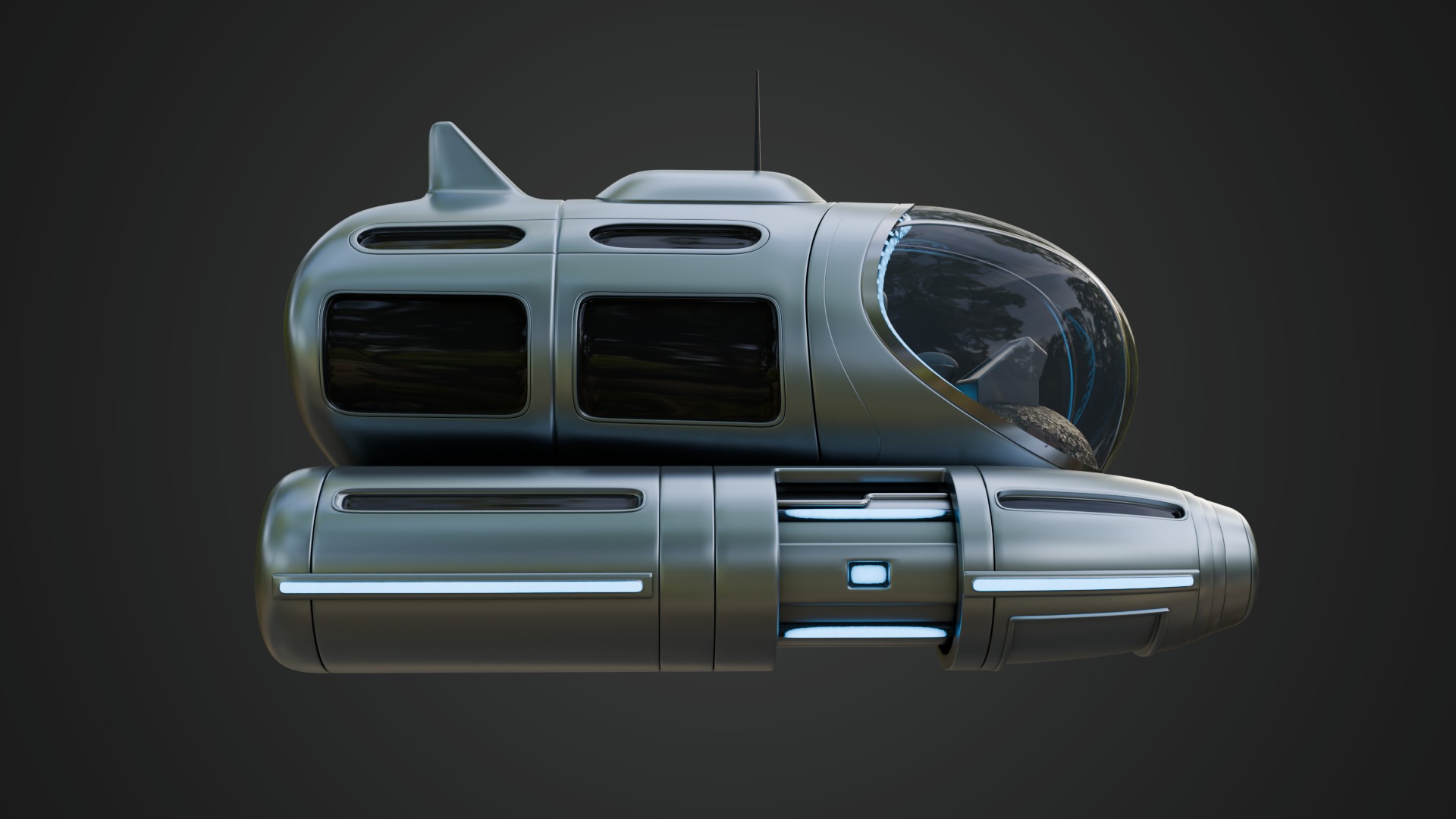 Tourist Submersible with Bubble-Shaped Cockpit 3D model_5