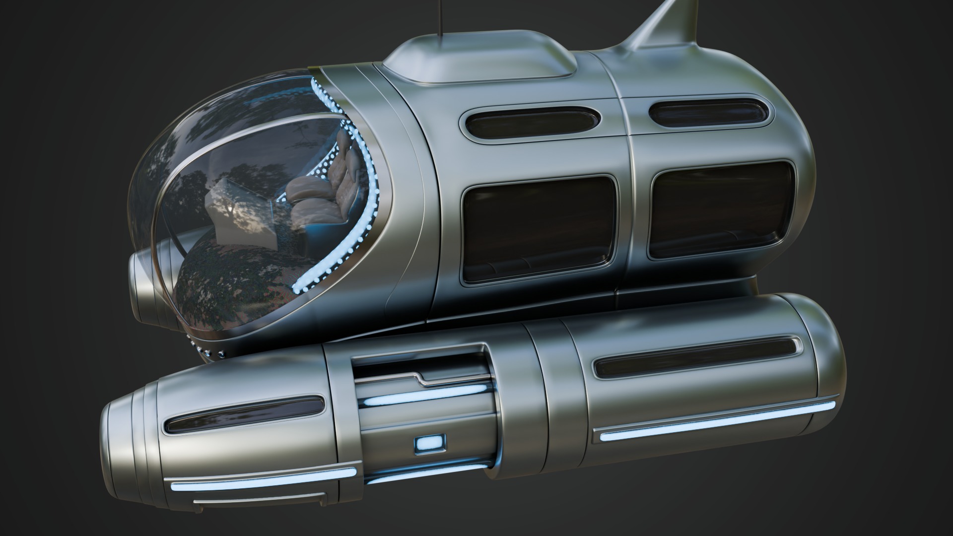 Tourist Submersible with Bubble-Shaped Cockpit 3D model_9